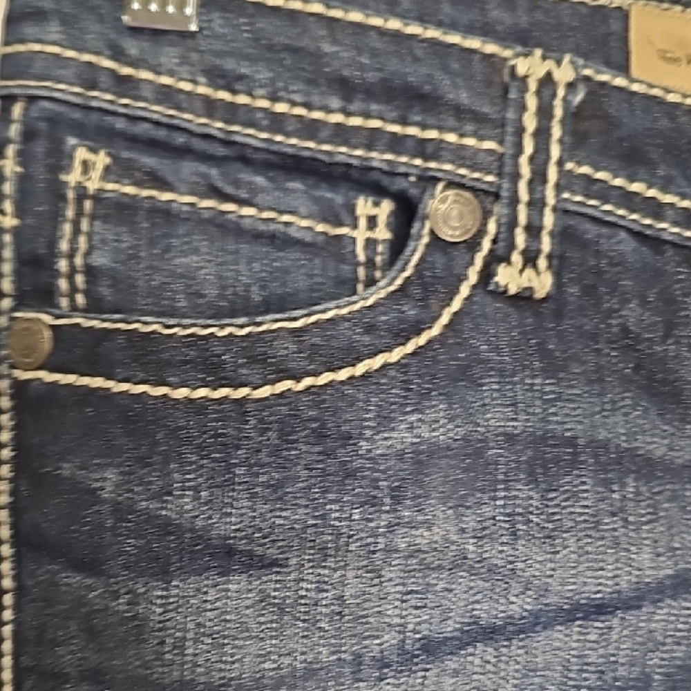 Nine West "Vintage America Jeans" Dark Indigo Women's Mid Rise Boot Cut Jeans - Picture 6 of 6